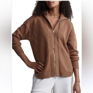 NWOT VARLEY Finn Longline Knit Jacket Warm Taupe - Women’s Small